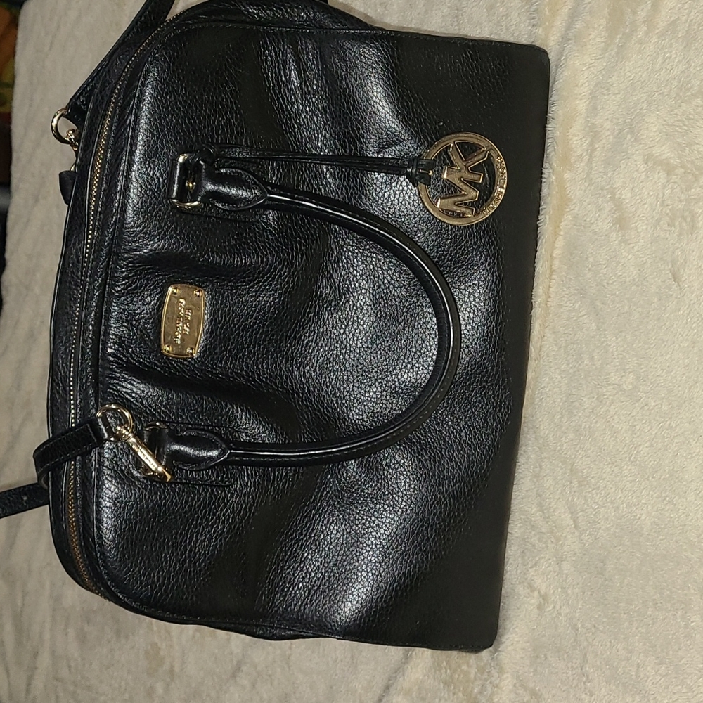 Michael Kors purse, black with removable strap